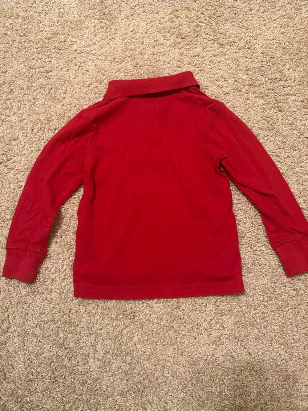 Place Red Long-Sleeve Polo Shirt for Kids